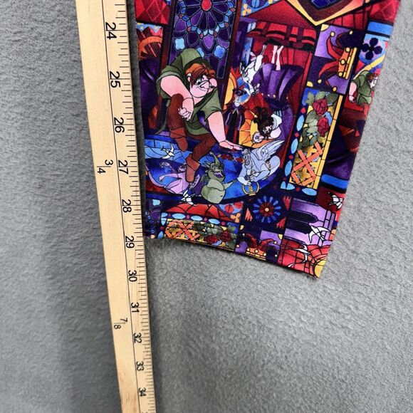 Disney Hunchback Of Notre Dame Leggings Stain glass‎ Vibrant Stretch Size 32x29 - Picture 4 of 10